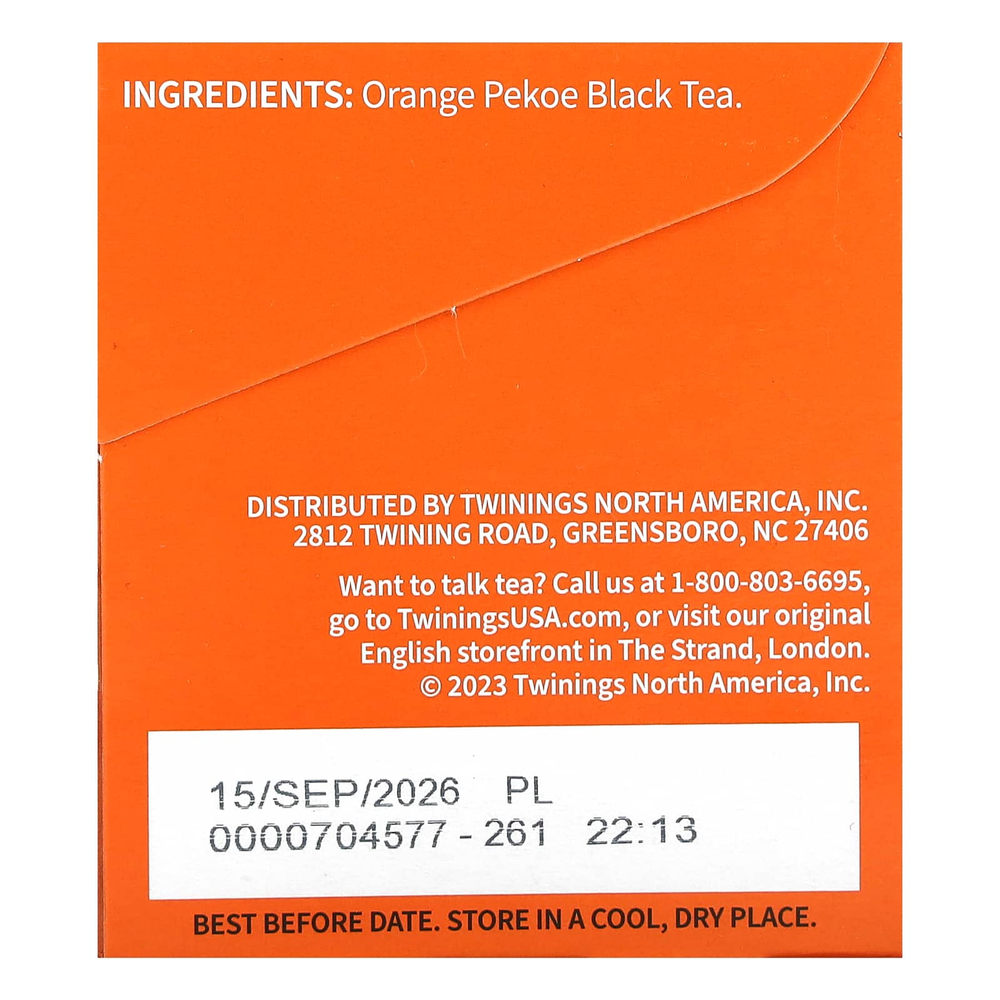 Twinings, чистый черный чай, цейлонский, 20 чайных пакетиков, 40 г (1,41 унции)