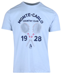 Мужская теннисная футболка Monte-Carlo Country Club Print - небесный