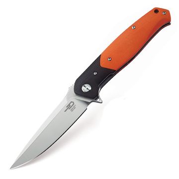 Складной нож Bestech Swordfish Black Orange BG03C c клинком из стали D2, рукоять G10