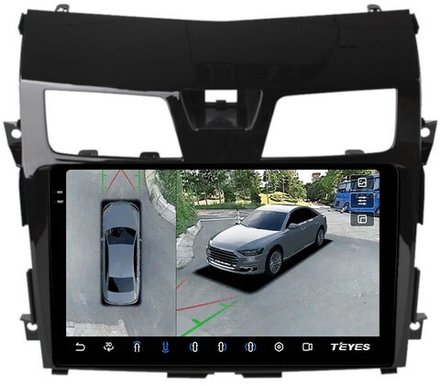 Магнитола для Nissan Teana 2014-2016 (L33) - Teyes CC3-2K-360 на Android 10, 2K QLED, 6Гб+128Гб, CarPlay, 4G SIM-слот, 4 камеры в комплекте