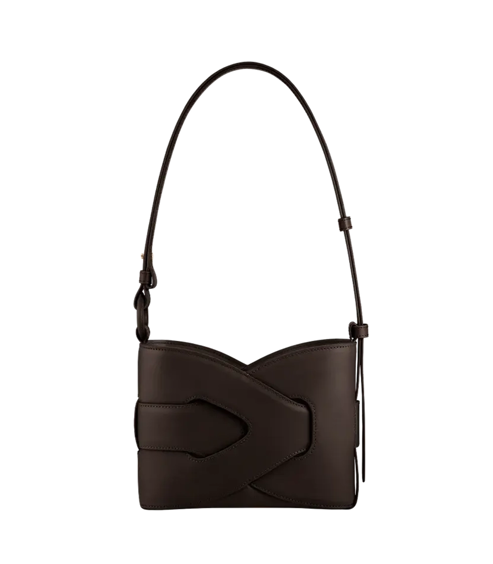 POLENE СУМКА NODDE, ТЕМНО-КОРИЧНЕВЫЙ