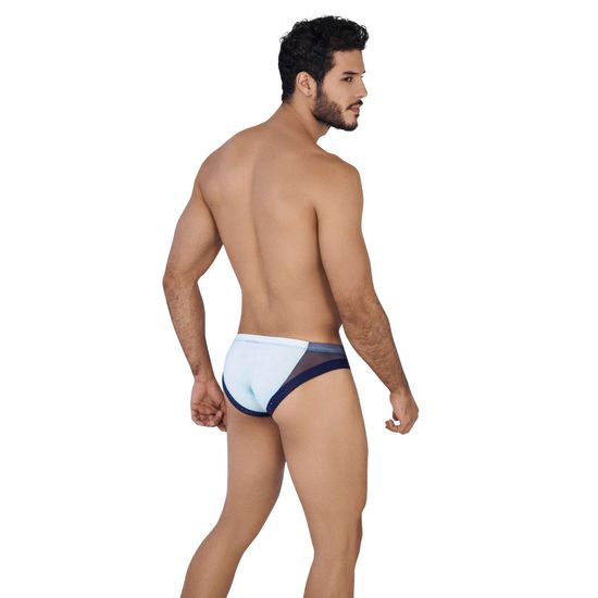 Мужские трусы слипы белые с темно-синими вставками Clever AIR BRIEF 062107