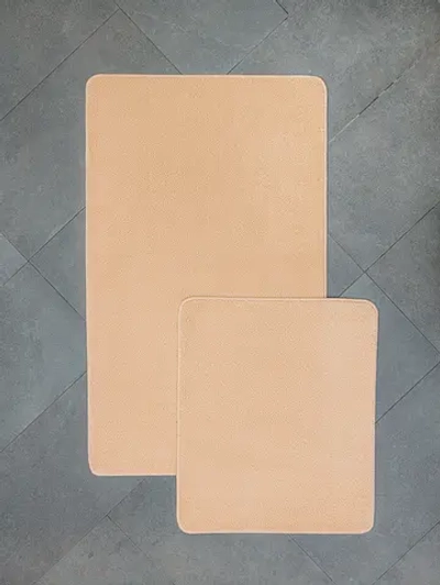 Комплект ковриков для ванной и туалета My Crystal 60*100 и 50*60 Классик,бежевый