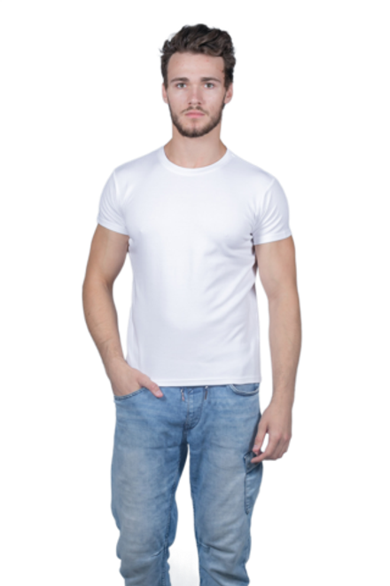 Белая футболка мужская SWAN (хлопок-стрейч) 200 R белый