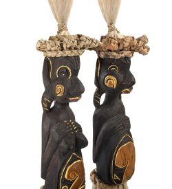 Decor and Gift 99-446 Статуэтка «Асматы» набор из двух (албезия, о.Бали)