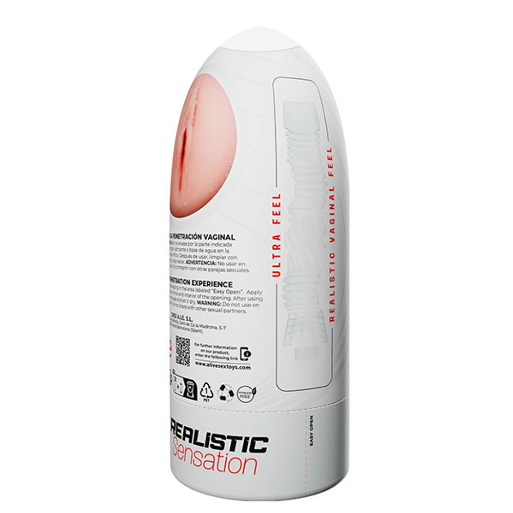 Телесный мастурбатор-вагина 16см Adrien Lastic Alive Flex Vaginal Experience