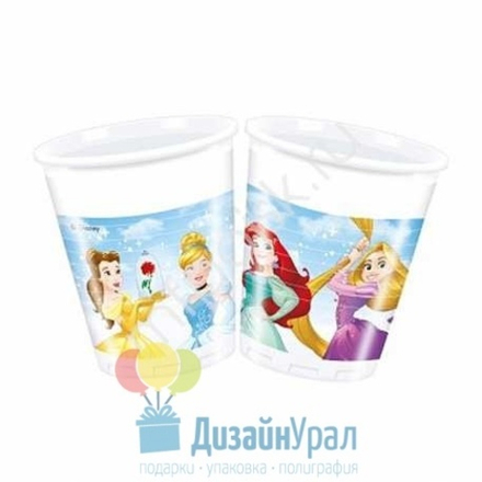 Распродажа Стаканы пластиковые Принцессы Герои 8шт.
