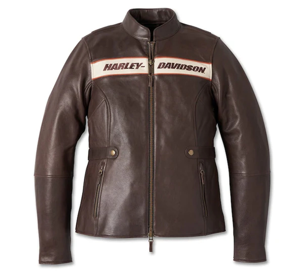 Кожаная женская куртка Harley-Davidson® Women's Victory Lane Java