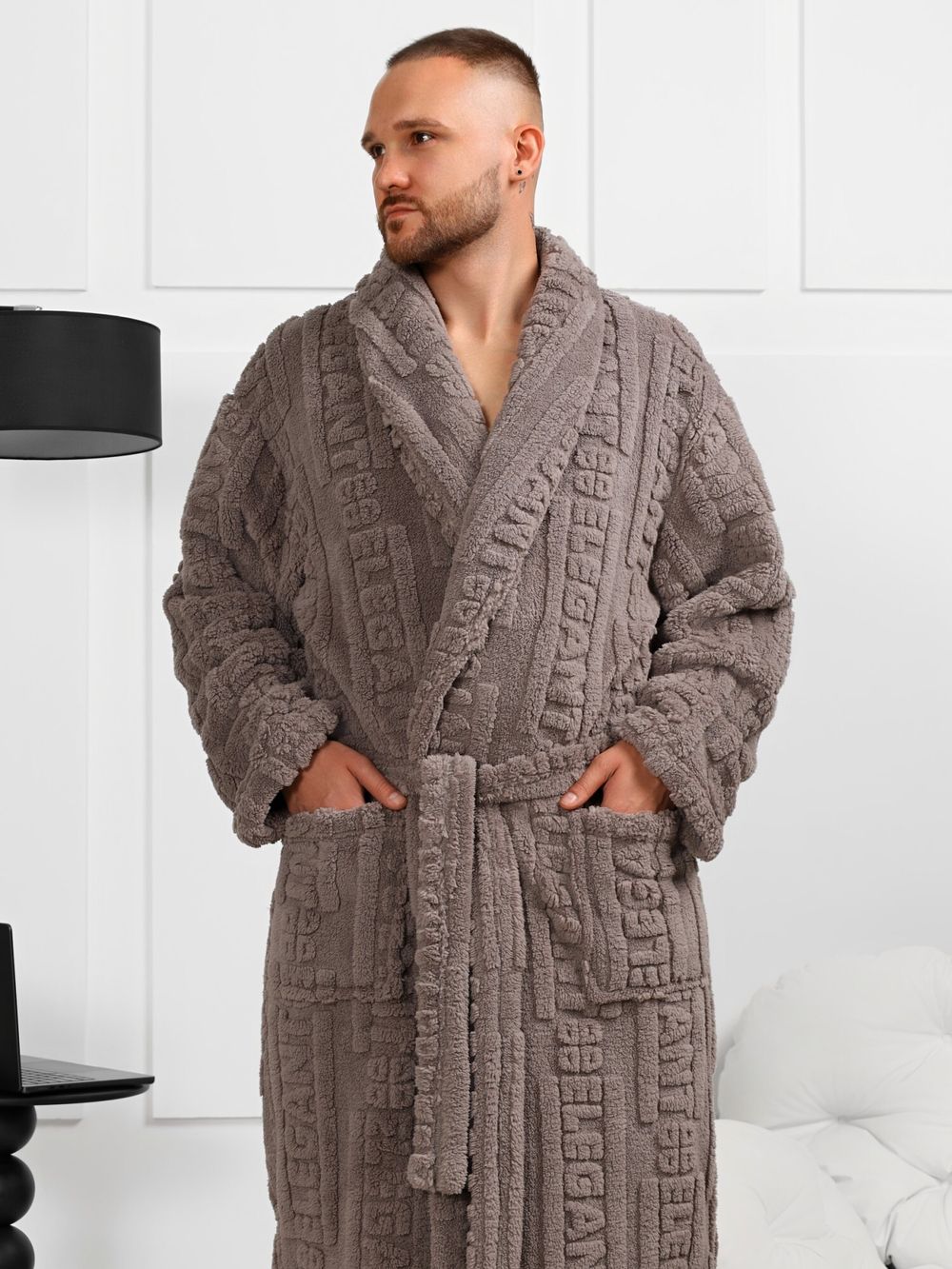 Халат мужской Идеал-3 Виотекс СЕРЫЙ