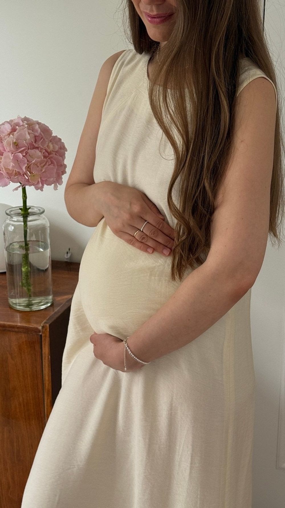 Платье Sun для беременных и кормящих, Сливочный