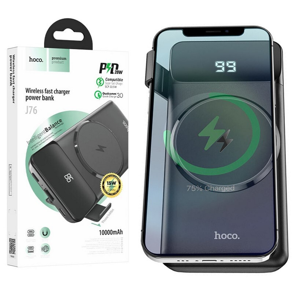 Портативный аккумулятор HOCO J76 10000 mAh (черный)