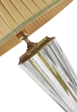 Olympus Brass Лампа настольная из венецианского стекла на бронзовом основании с абажуром