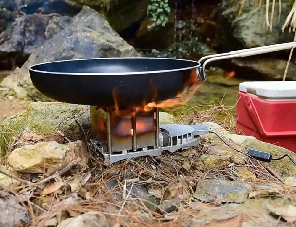 Печь походная щепочница BRS-116 с наддувом