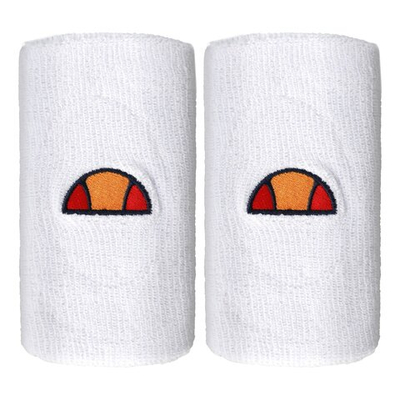 Ellesse Abbla Wristband 2 Pack - White, Multicoloured