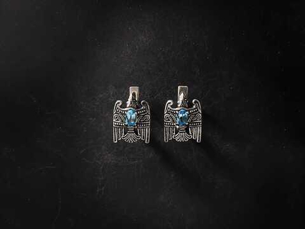 Серьги "Огненный сокол Рарог".