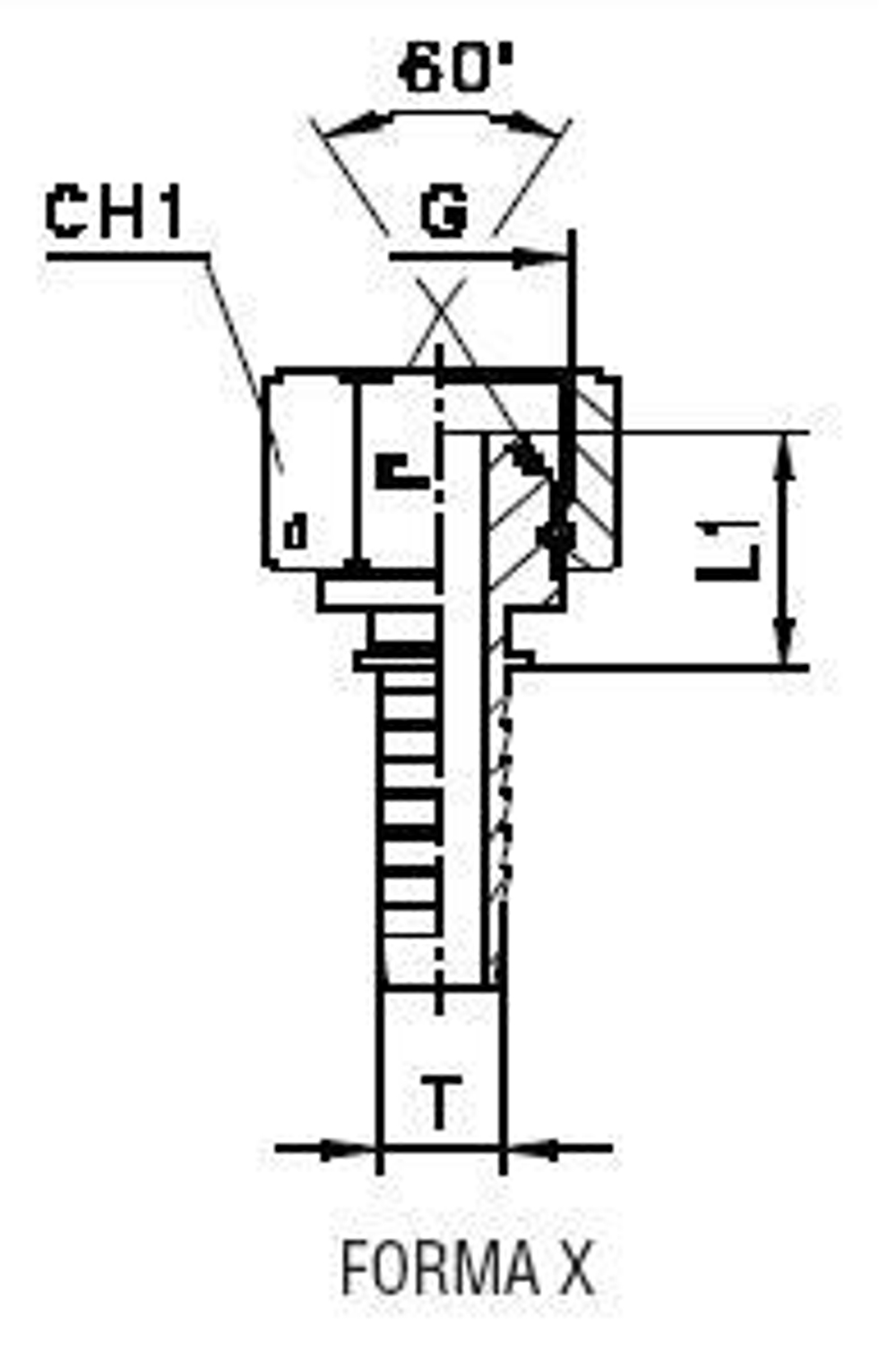 Фитинг DN 20 BSP (Г) 1  (штифтованная гайка) (o-ring)