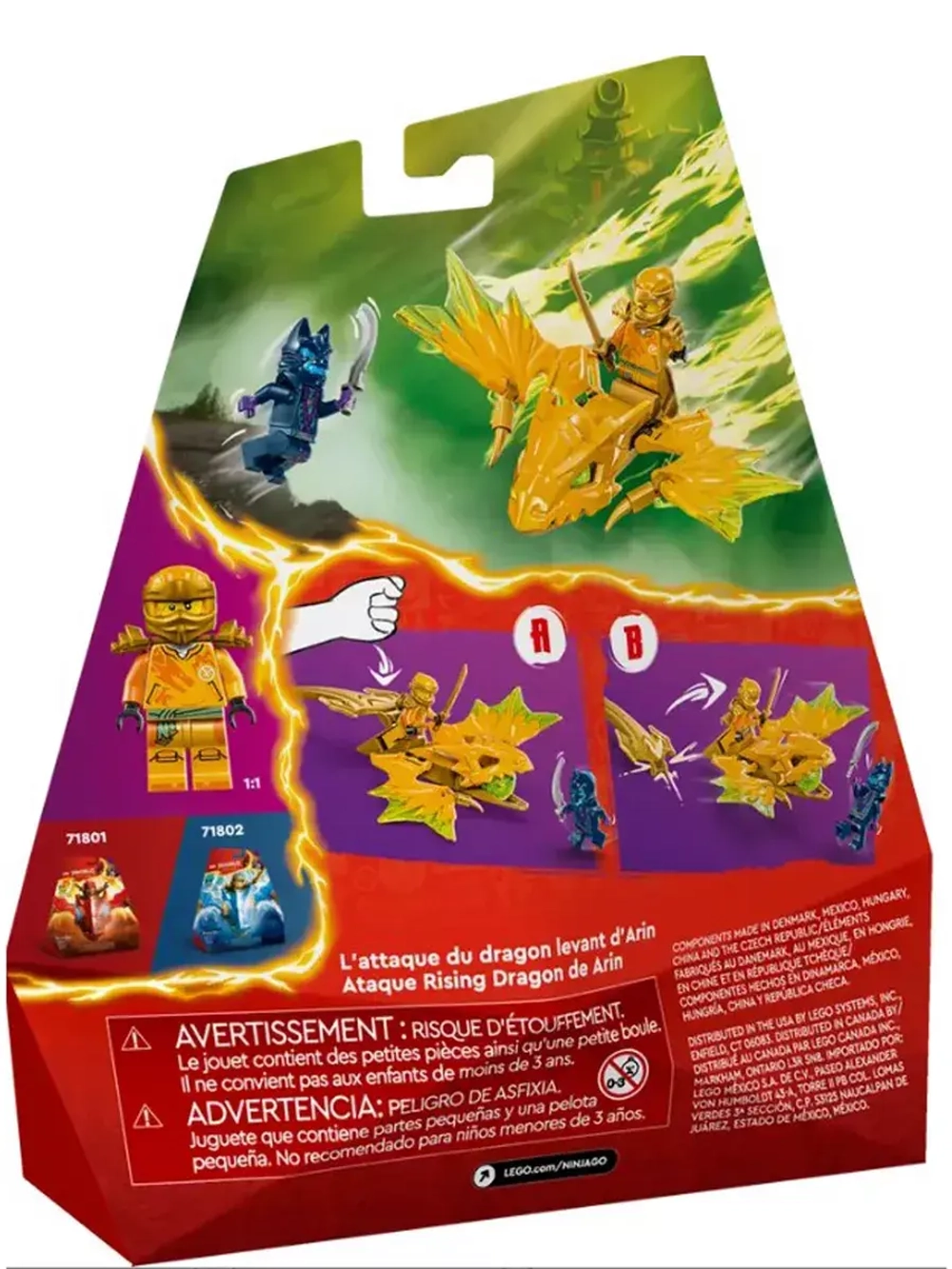 Лего Ниндзяго 71803 Атакующий дракон Арина Ninjago