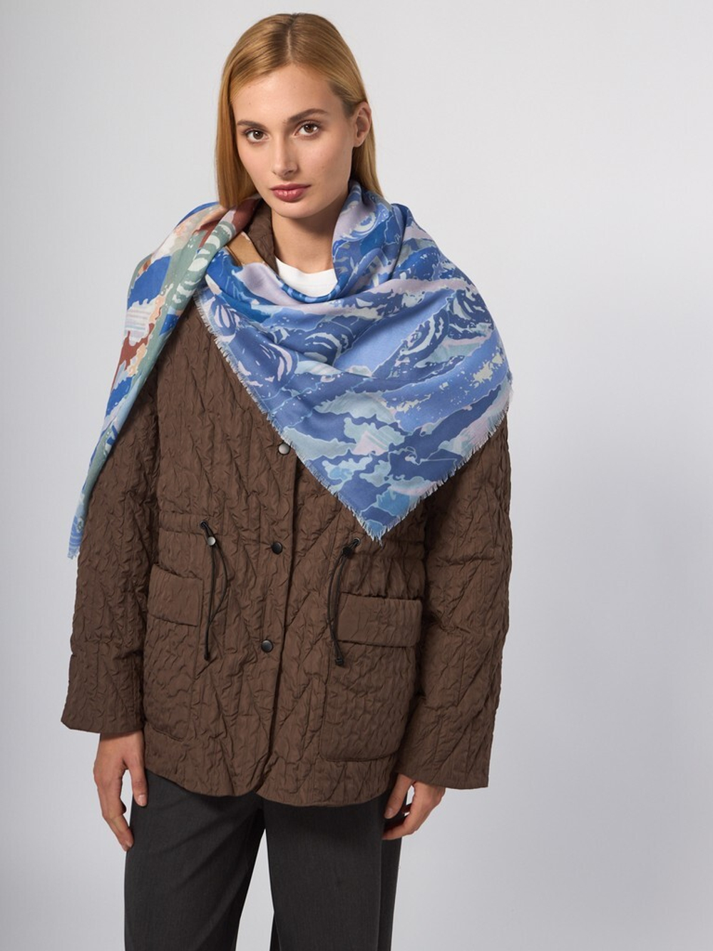 Платок жен. виск+шерсть 130х130 LG33-171-11