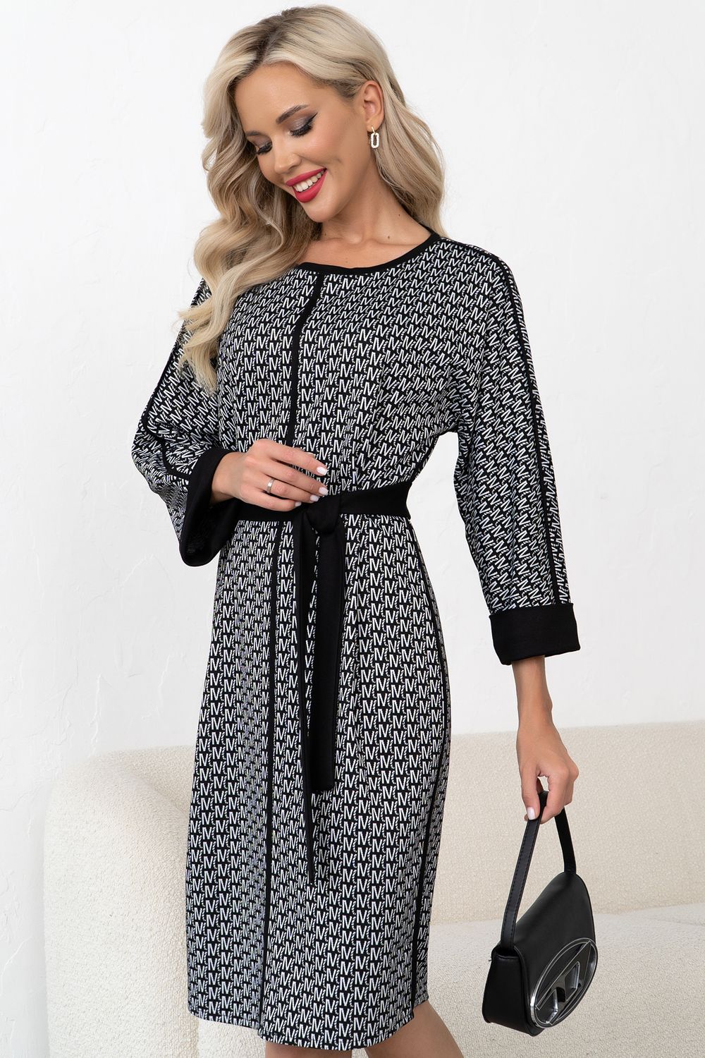 Платье Алана (черный/белый) Р11-1231/3 Nikol