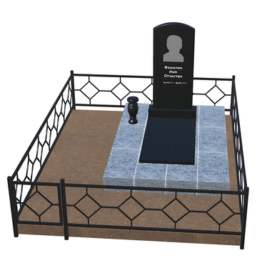 Готовое ритуальное сооружение 1,2м*1,8м (под ключ)