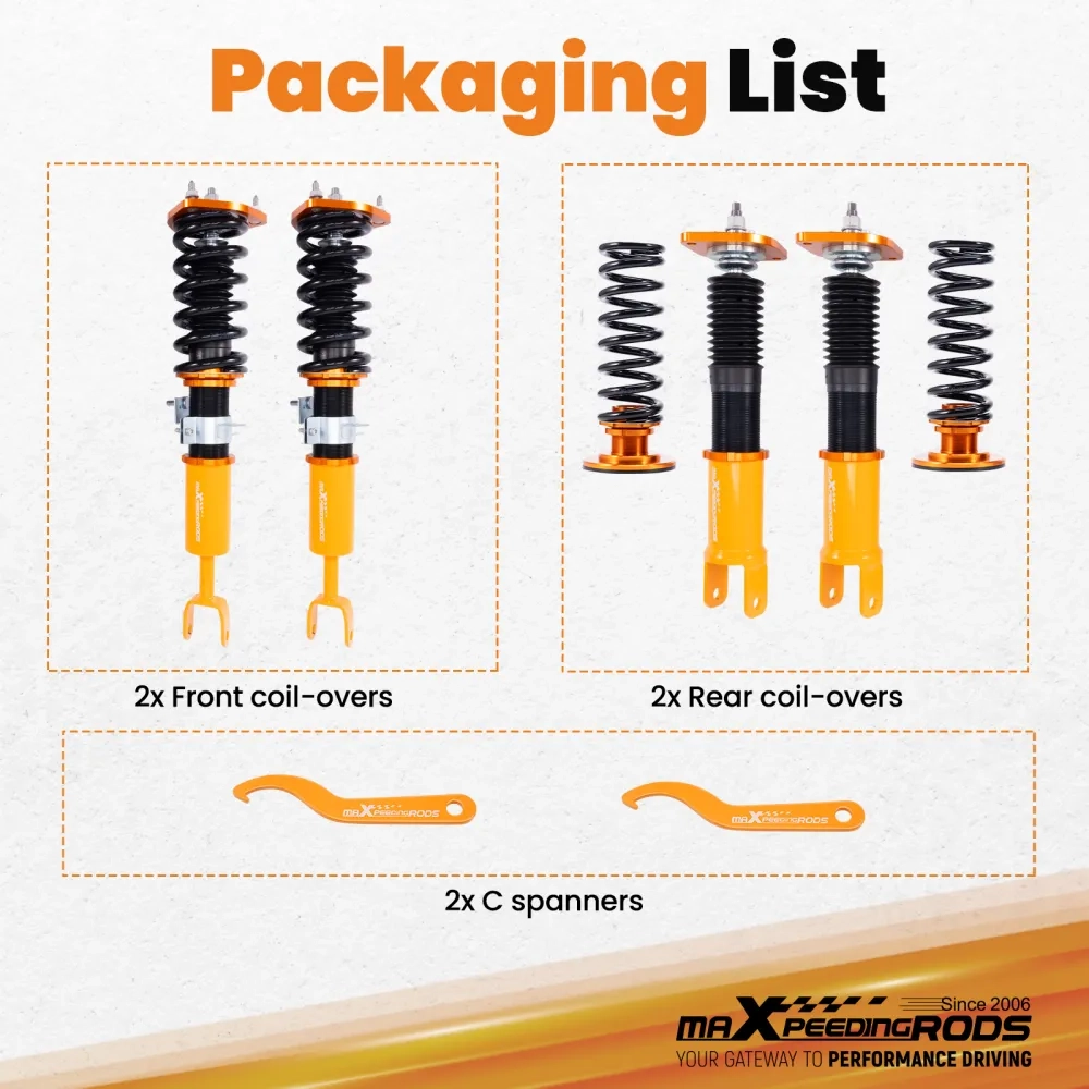 Coilovers Lowering Suspension Kit подходит для автомобиля NISSAN 350Z 03-08 / Compatible for INFINITI G35 03-07