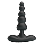 Черный анальный вибростимулятор Corban - 12 см. (Цвет: черный)