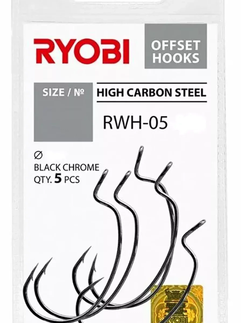 Крючок офсетный рыболовный RWH-05 №3/0 ( упк по 5шт)