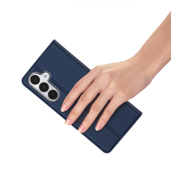 Чехол книжка из PU кожи синего цвета от Dux Ducis для Samsung Galaxy A17 5G, серия Skin Pro Series Case