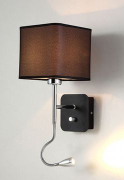 Бра Paco AP2 хром/черный Crystal Lux