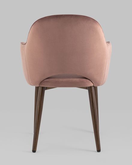 Стул Венера диамант NEW, велюр пыльно-розовый (ножки дерево) NP (набор 2шт)