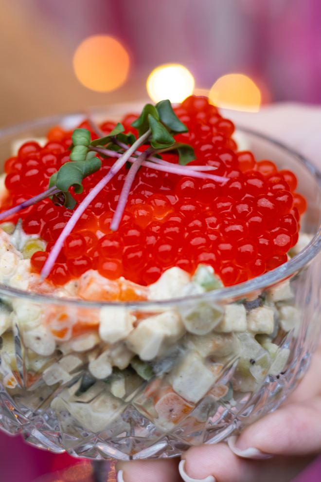 САЛАТ "ОЛИВЬЕ" с красной икрой new