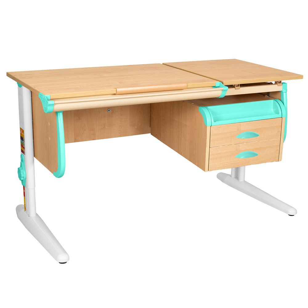 Растущая парта Дэми СУТ 25 с навесной тумбой (1200×610 мм)