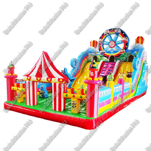 Коммерческий надувной батут "Парк развлечений", размер 13*7*6 м