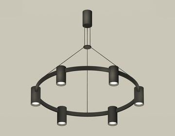 Комплект подвесного светильника 6*GU5.3 XB9022100/6 SBK черный песок (С9022, N6102) Techno DIY System Complects Ambrella