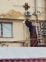 Создание закладных деталей для устройства монтажа тяжей.