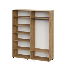 Милан Шкаф четырехстворчатый Дуб Золотой/Белый/Белый Матовый