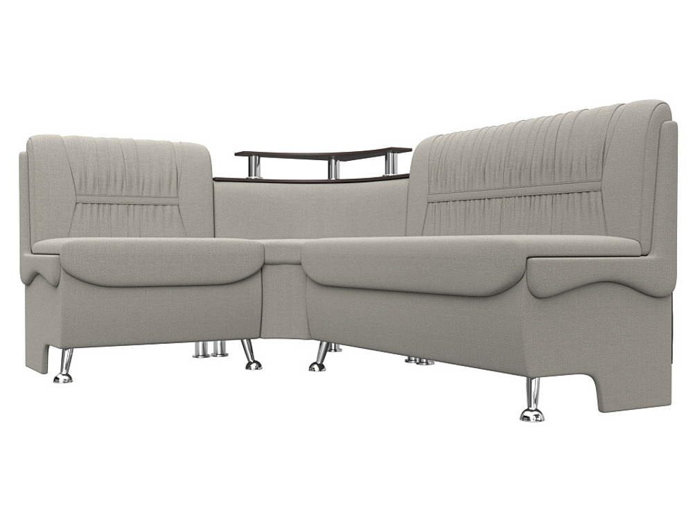 Диван кухонный угловой Сидней левый угол, Амур 02 бежевый, Рогожка, 125900L