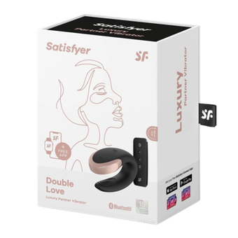 Парный вибратор с увеличенной клиторальной частью Double Love (пульт ДУ + приложение)