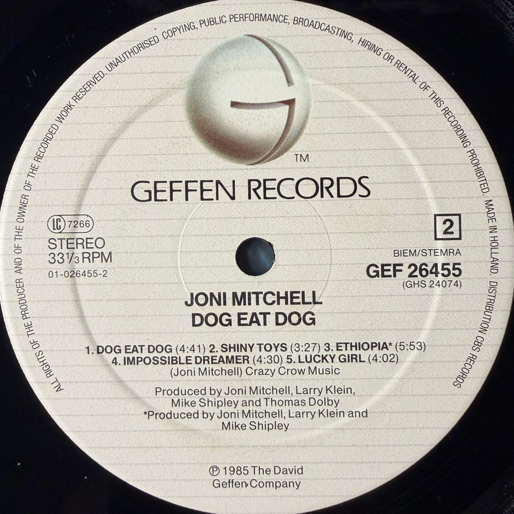 Joni Mitchell - Dog Eat Dog (Голландия 1985г.)