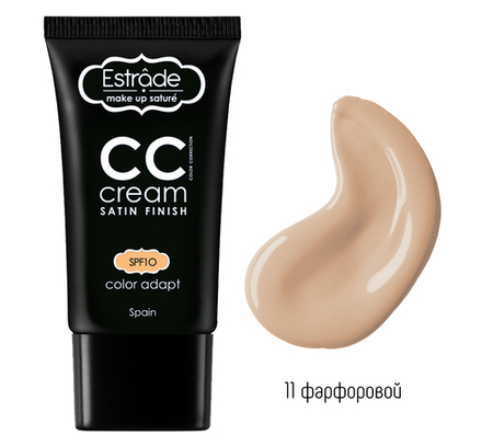 Estrade Крем тональный СС Cream Satin Finish, тон №11, Фарфоровый, 25 мл