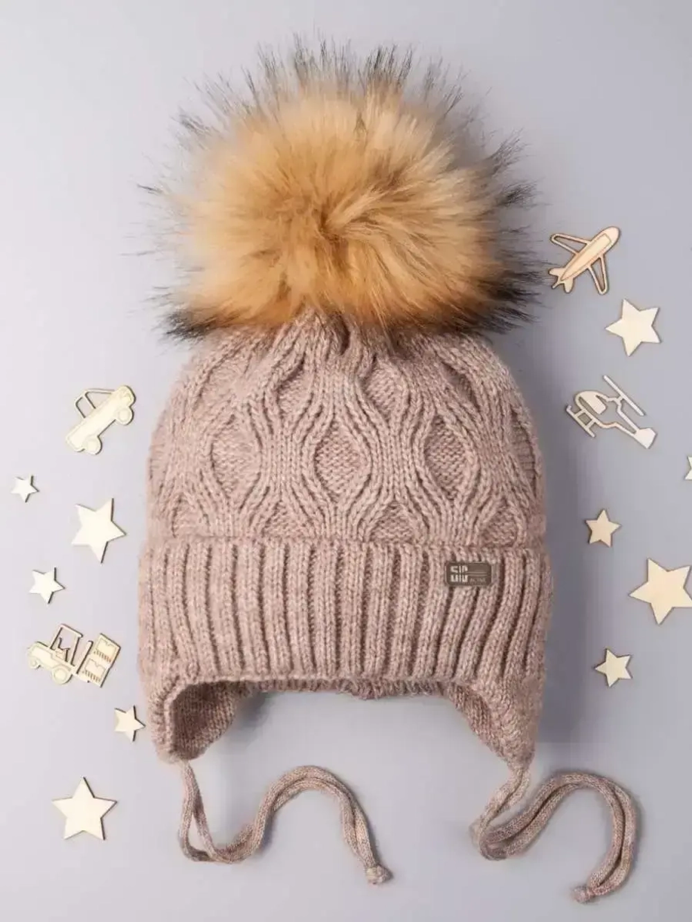 Шапка вязаная зимняя