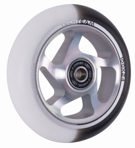 Колесо для самоката X-Treme 100*24мм, Mimosa, white- black