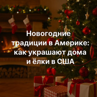 Новогодние традиции в Америке: как украшают дома и ёлки в США