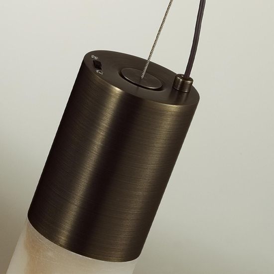 6686/25L L-VISION ODL24 219 Подвесной светильник темная брашированная латунь/металл/алебастр IP20 LED 40W 3000/4000 MARBELLA