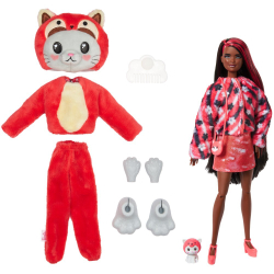 Barbie Cutie Reveal - Рыжая кукла Barbie Cat-Panda + питомец HRK23 / артикул   HRK22 HRK23  / GTIN 194735178711