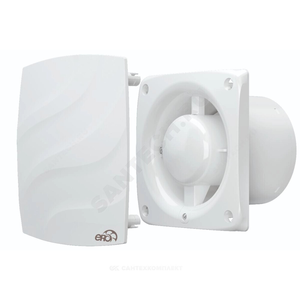Вентилятор накладной D100 с обратным клапаном белый Эра WAVE 100C