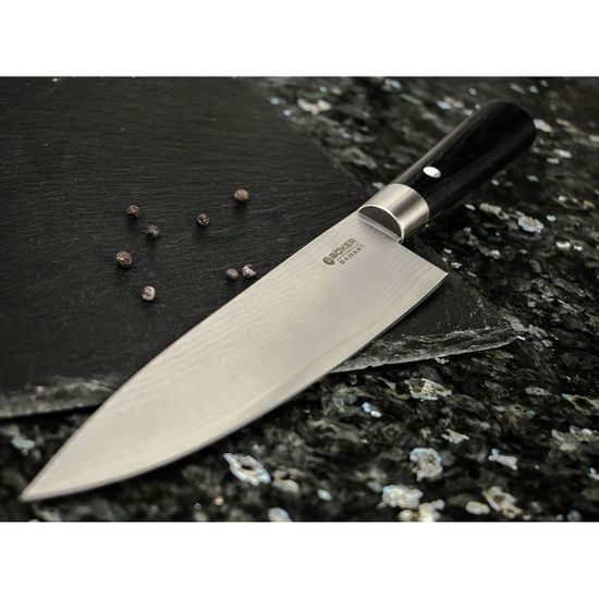 Нож кухонный Boker 130421DAM Damast Black Chef Knife
