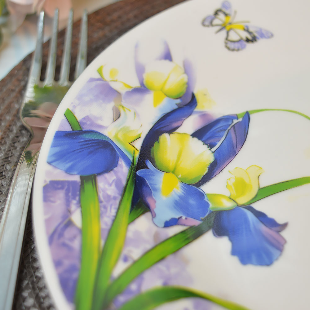 Тарелка обеденная 23см Ирисы