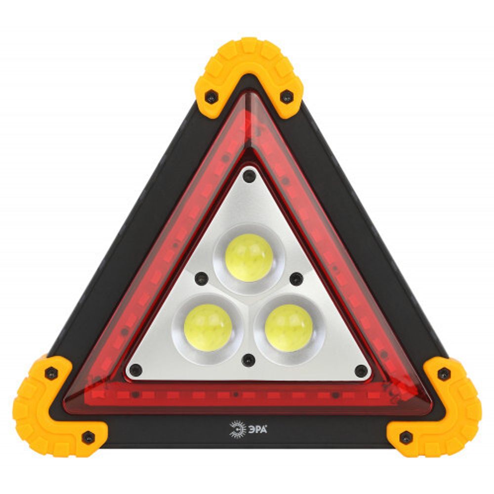 Фонарь автомобильный ЭРА AA-801 аккумуляторный, светодиодный, аварийный знак [15 Вт, COB+LED, power bank]