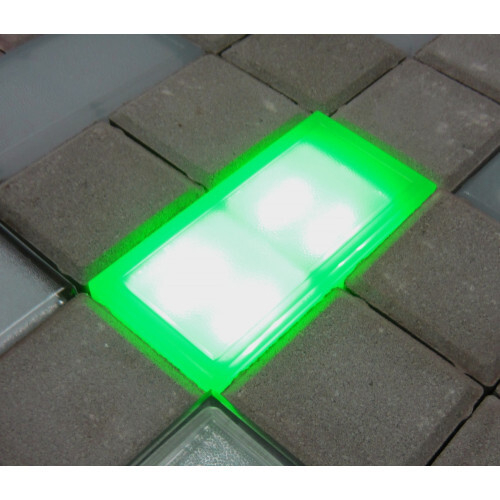 Светодиодная брусчатка 100х200х40 зеленая